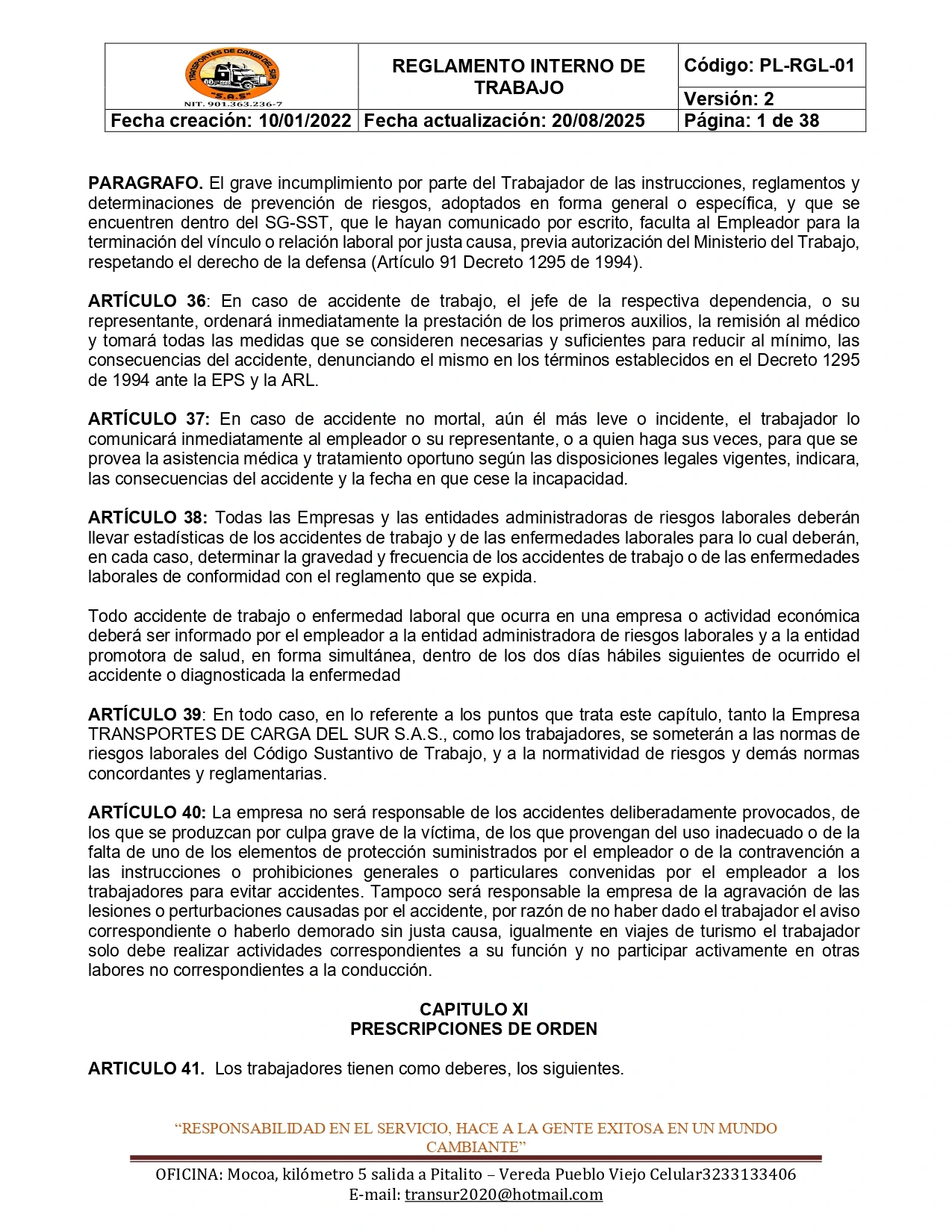 Reglamento Interno 14