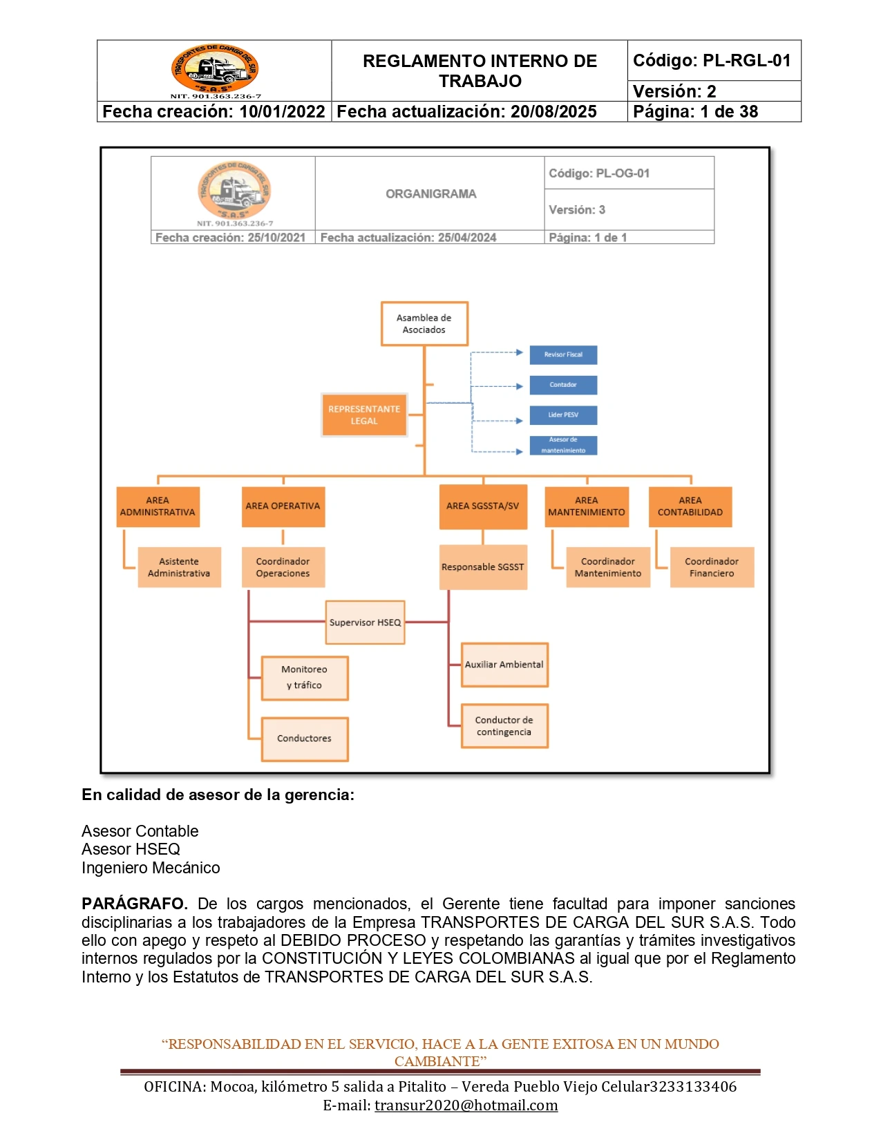 Reglamento Interno 16