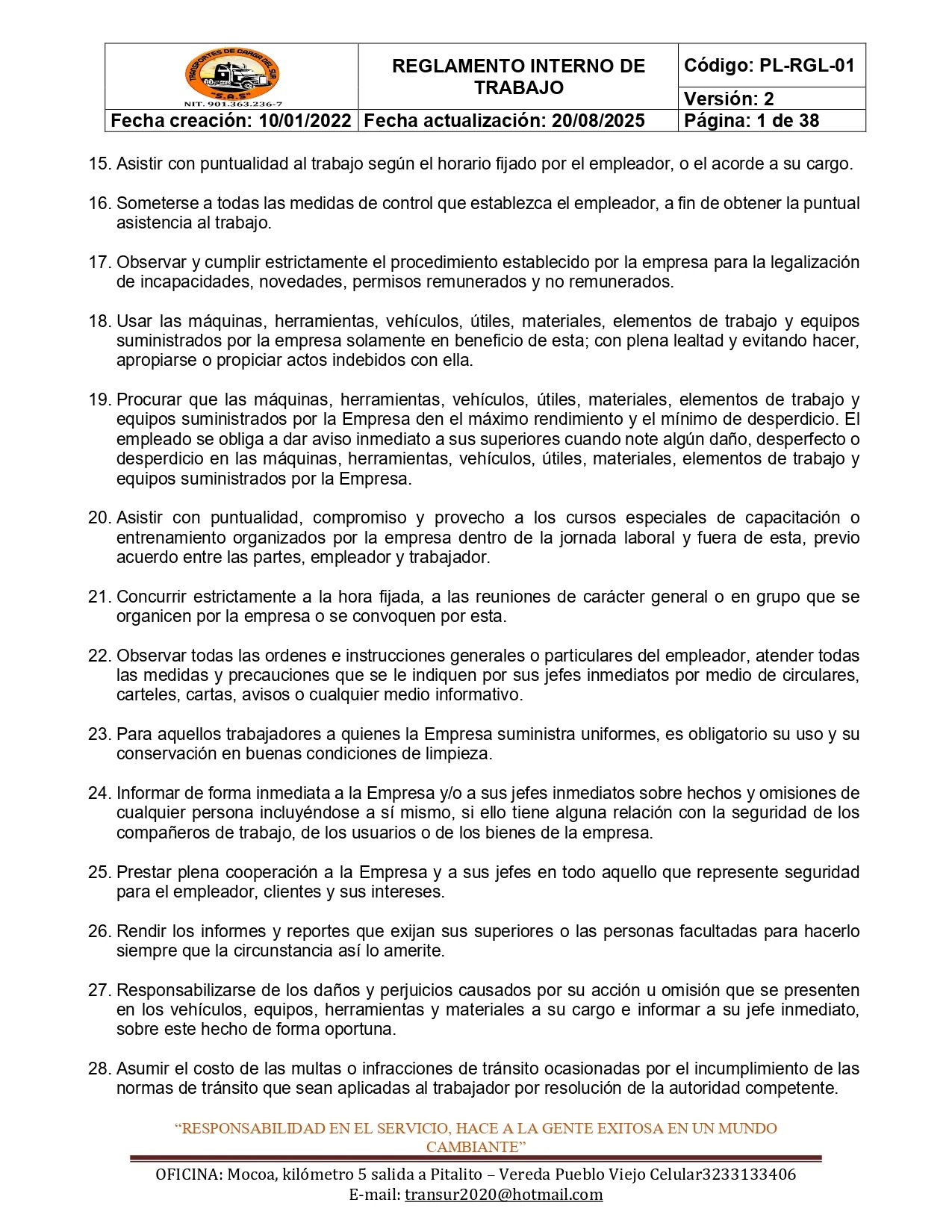 Reglamento Interno 23