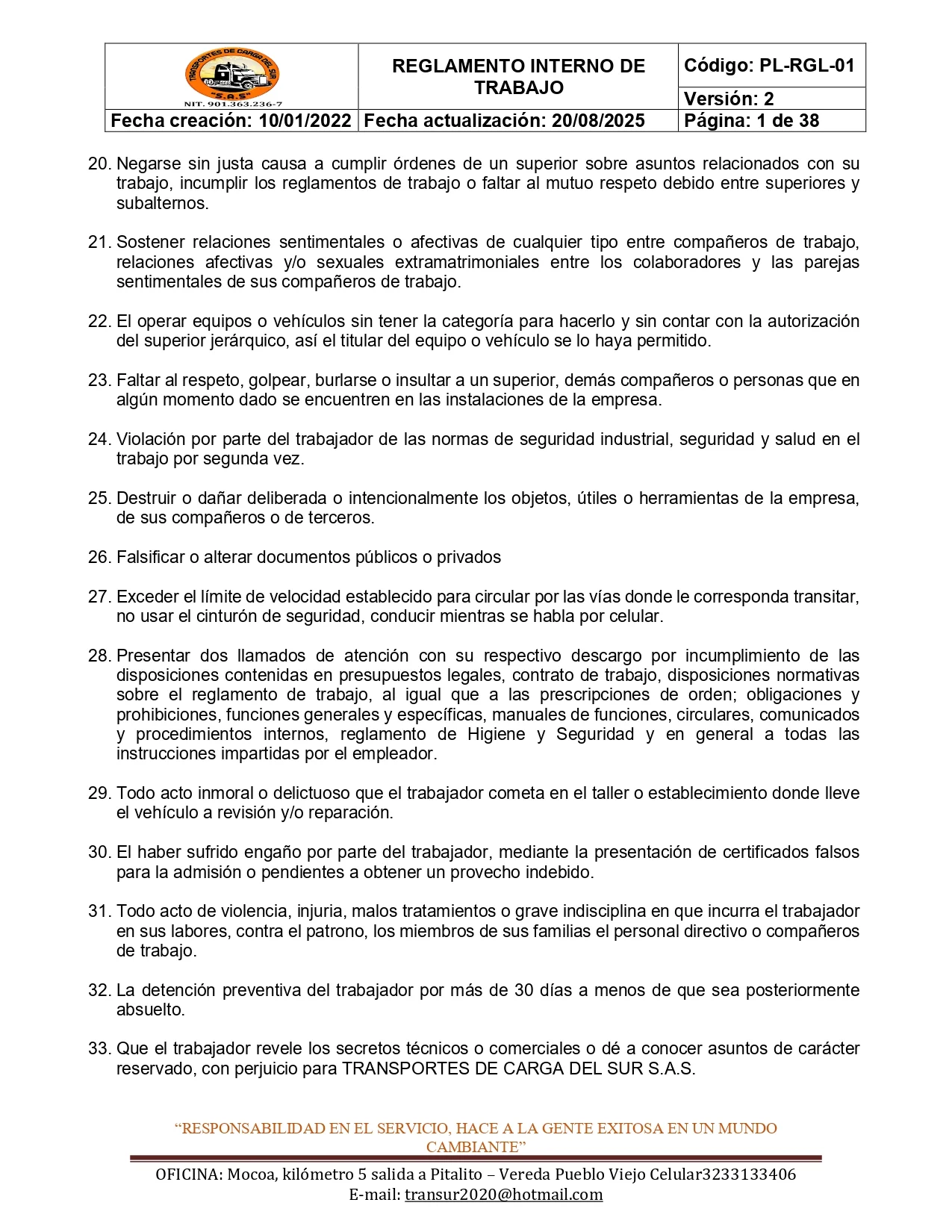 Reglamento Interno 35